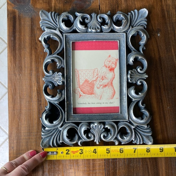 Ornate Metal Frame - Grand Luxe by Concepts w/ Vintage Book Art! One of a kind! - Picture 11 of 14